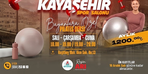 Nevşehir’de Bayanlara Özel Pilates ve Step Aerobik Kurs Kayıtları Başladı