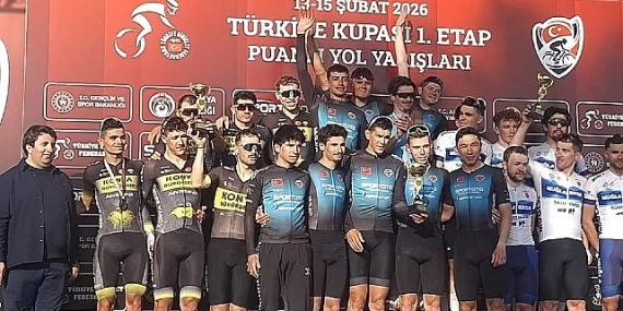 Büyükşehirli Bisikletçiler Türkiye Kupası 1. Etap Puanlı Yol Yarışlarında İkinci Oldu