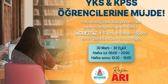 Paşa Konağı Halk Kütüphanesi Sınav Kampına Dönecek