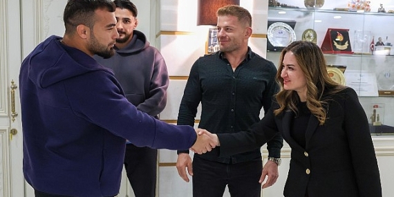 Başkan Vekili Özdemir başpehlivanları ağırladı